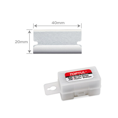 Набор запасных лезвий (10шт) 40х20мм к скребку JJCJ0140 TOPTUL JLAT0220