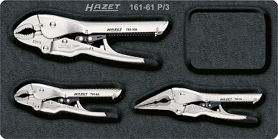 Набор зажимов 3 позиции Hazet 161-61P/3